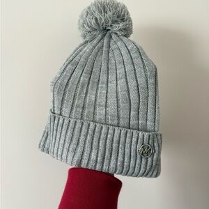 Michael Kors Silver Ribbed Beanie